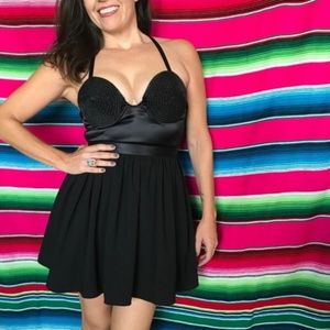 Nasty Gal Party Rope Bust Cross Back Dress LBD Plu